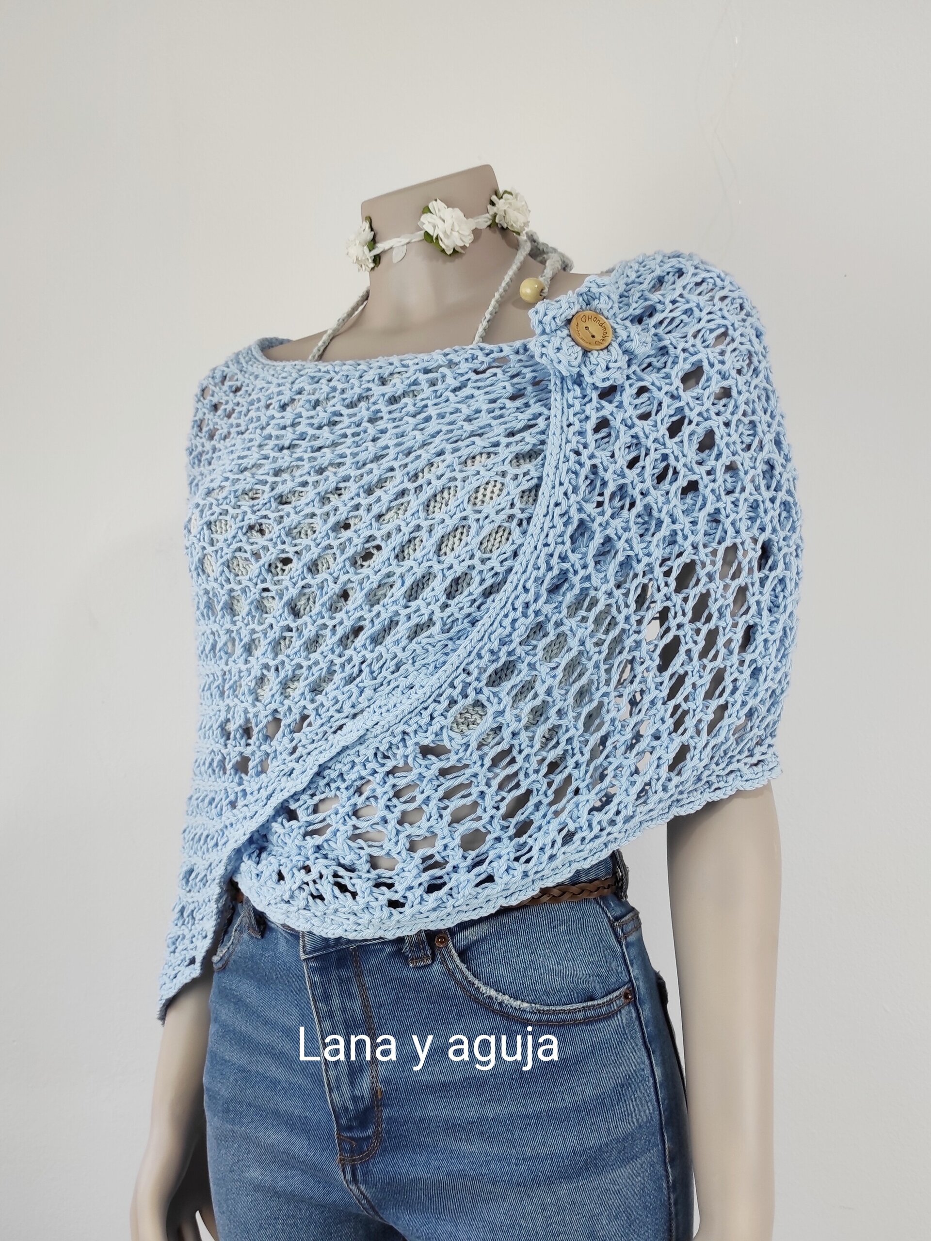 Chal de algodón, VARIOS COLORES, fular mujer tejido a mano, talla única. - 10