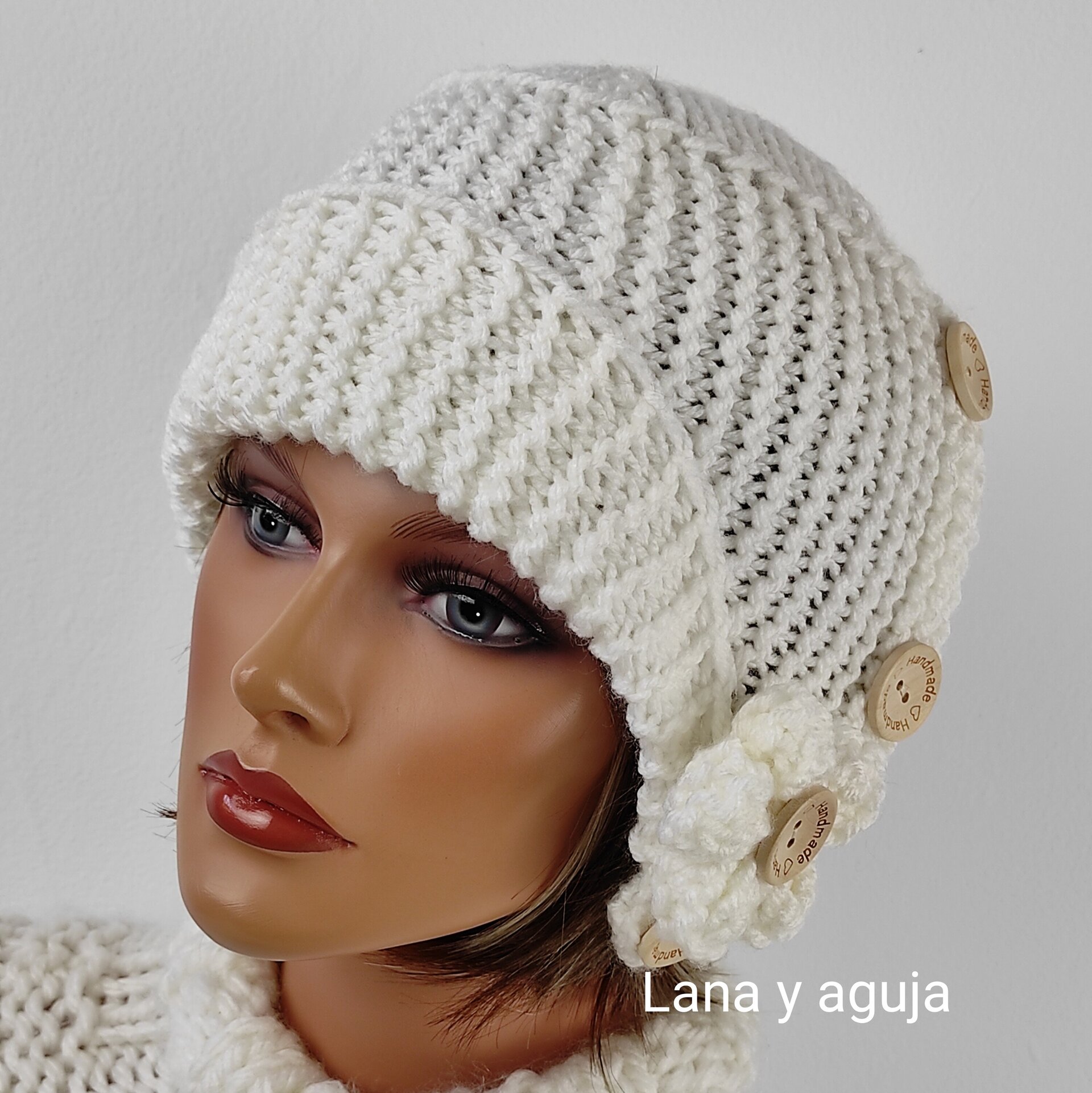 Gorro largo de lana estilo slouchy, VARIOS COLORES, gorro de lana . - 12