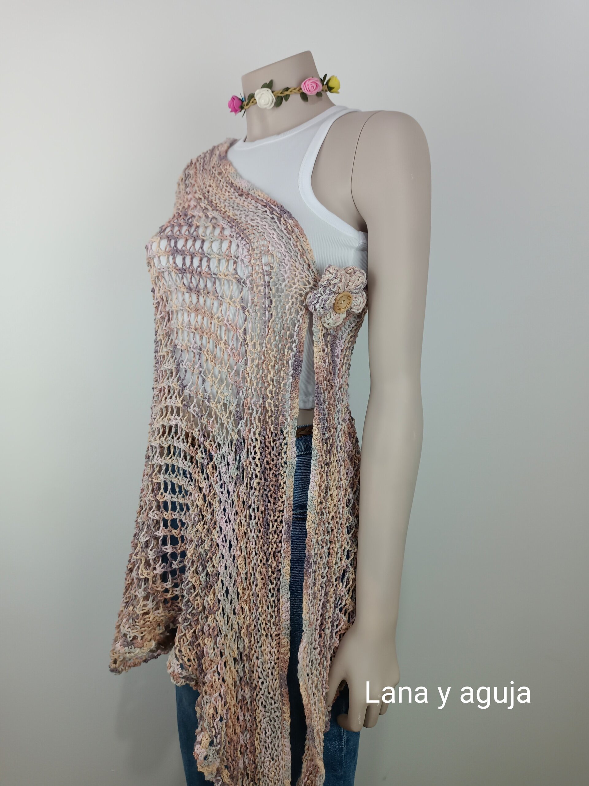 Chal de algodón, fular mujer tejido a mano, talla única, VARIOS COLORES. - 10