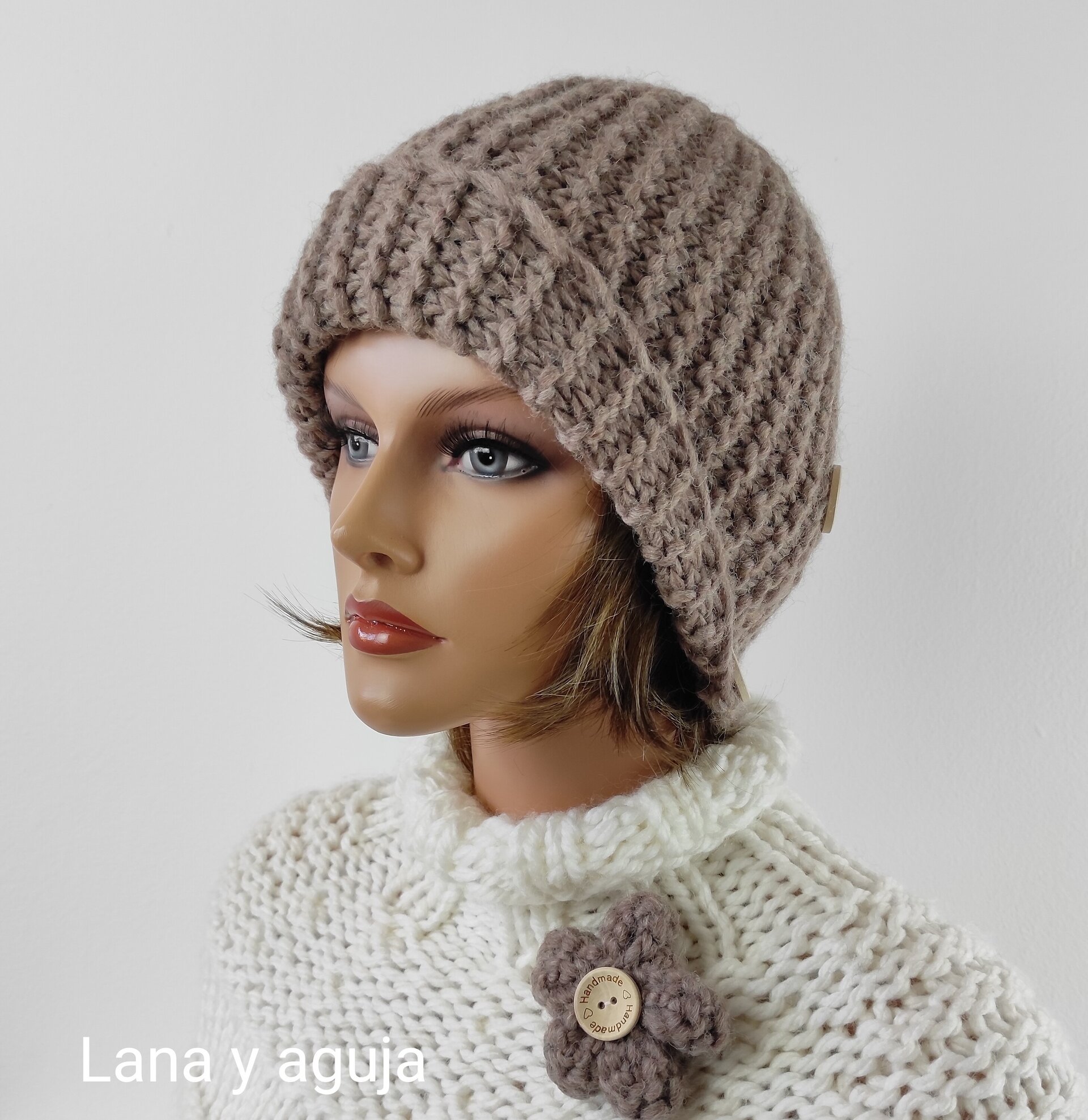 Gorro lana natural, VARIOS COLORES, fedora lana, estilo año 20. - 18