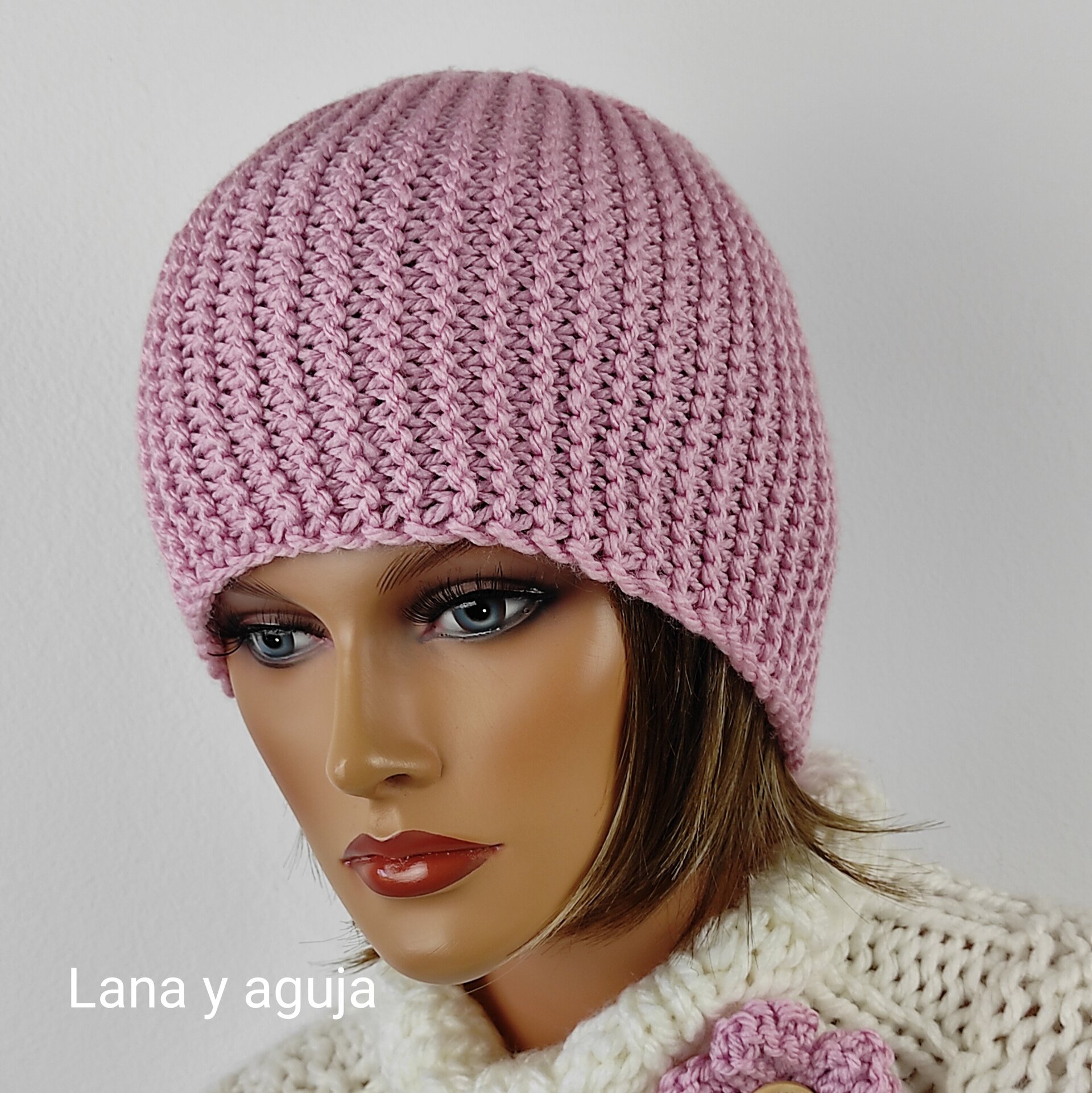 Gorro largo de lana estilo slouchy, VARIOS COLORES, gorro de lana . - 6
