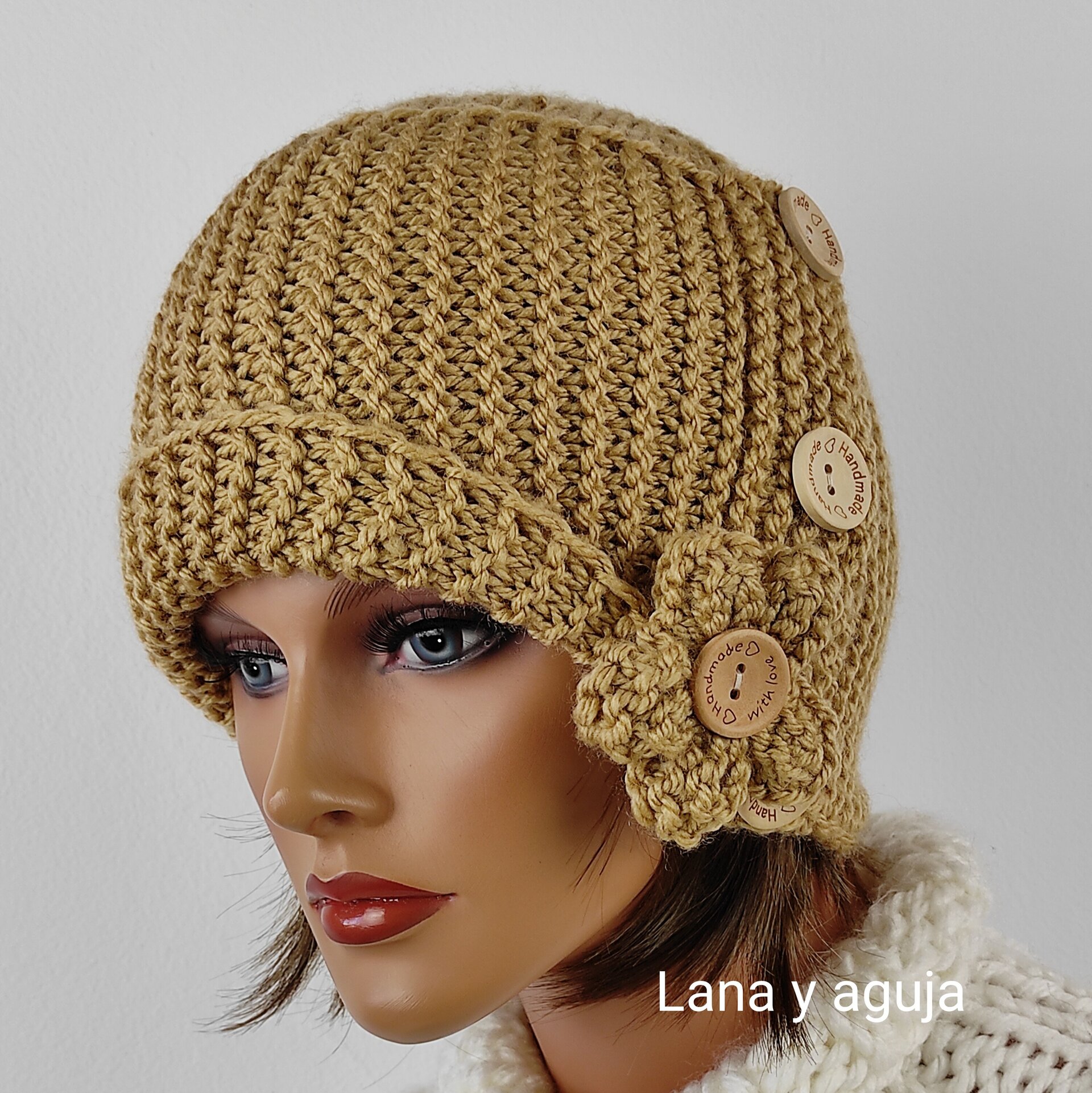 Gorro largo de lana estilo slouchy, VARIOS COLORES, gorro de lana . - 14
