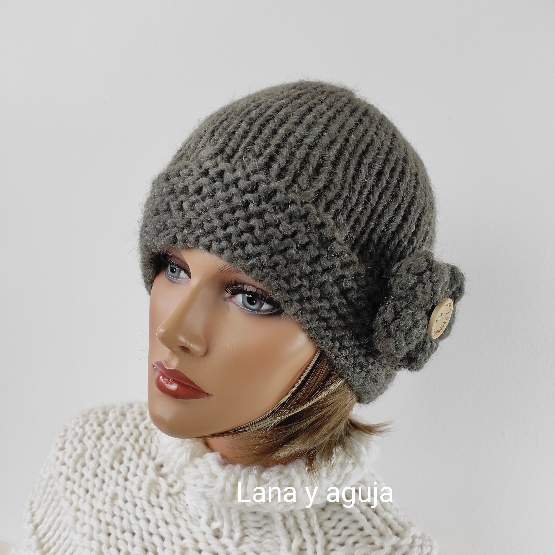 Fedora de lana, VARIOS COLORES, sombrero tejido para invierno. - 2