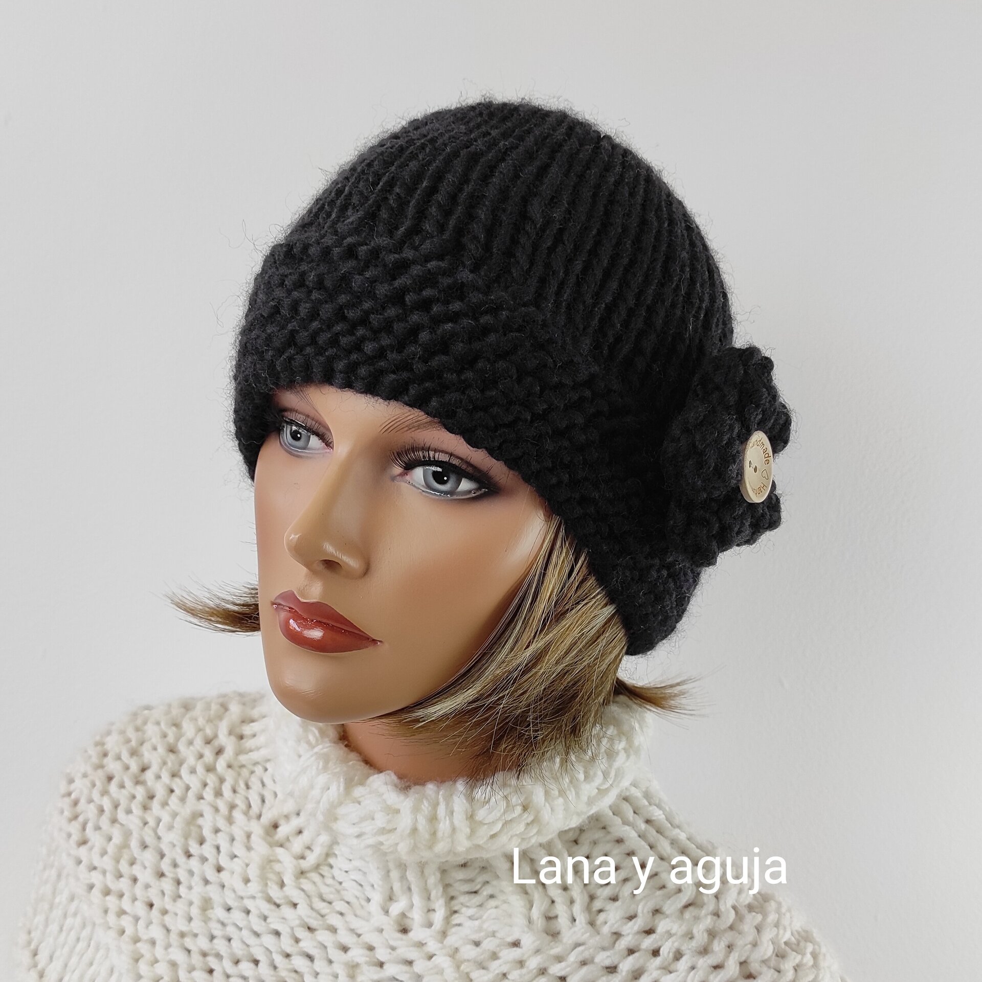 Fedora de lana, VARIOS COLORES, sombrero tejido para invierno. - 4
