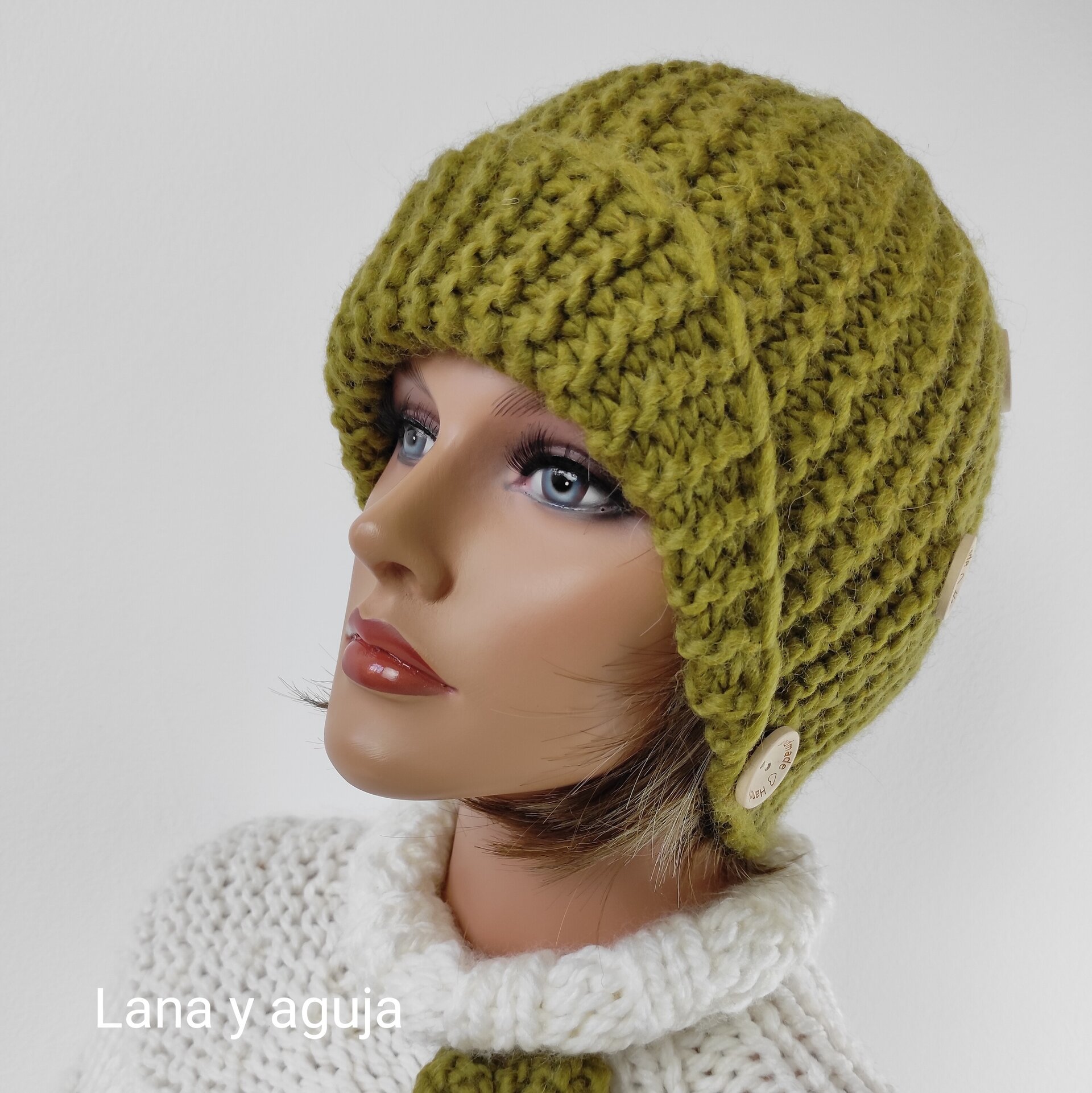 Gorro lana natural, VARIOS COLORES, fedora lana, estilo año 20. - 6