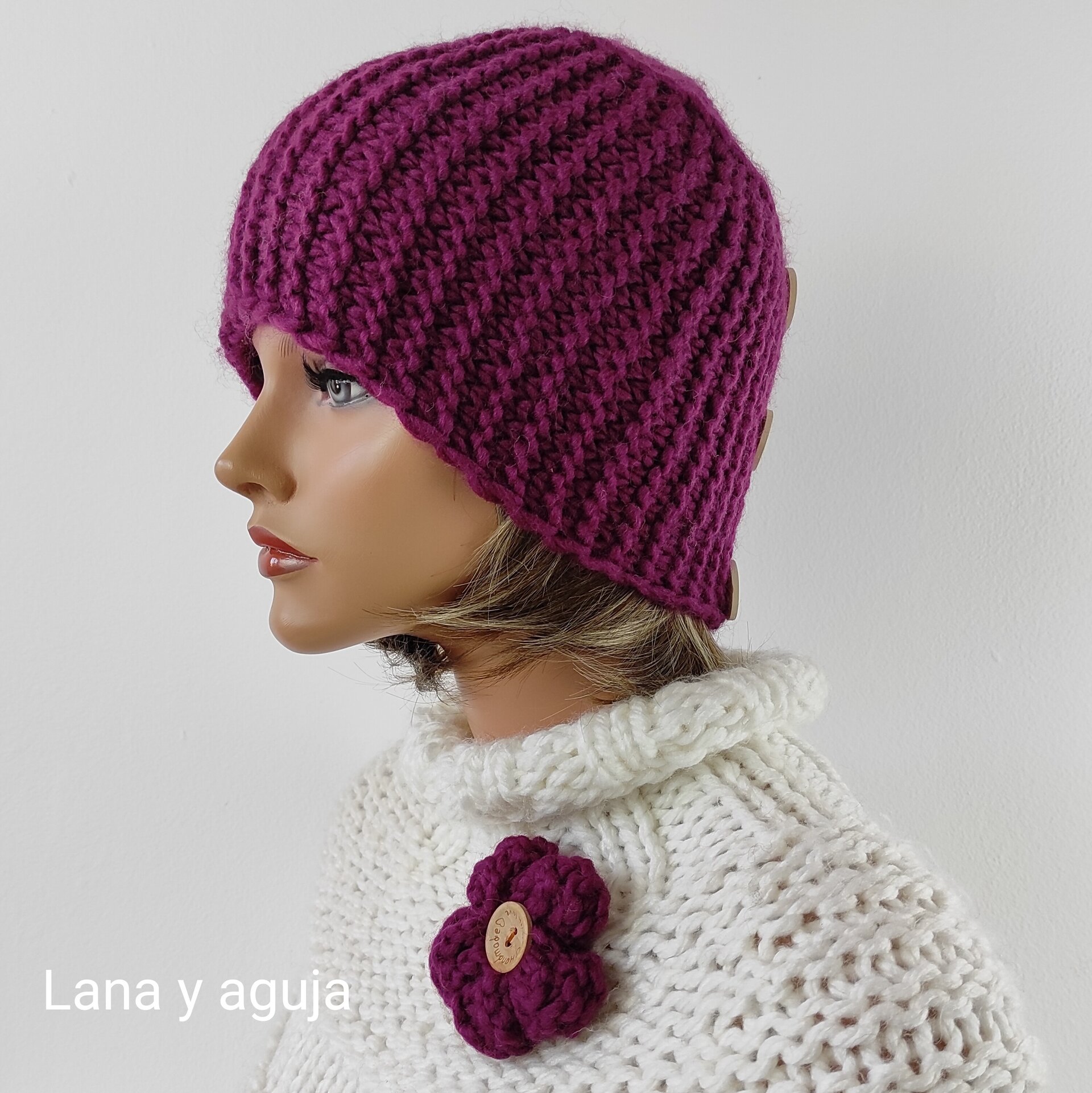 Gorro lana natural, VARIOS COLORES, fedora lana, estilo año 20. - 12