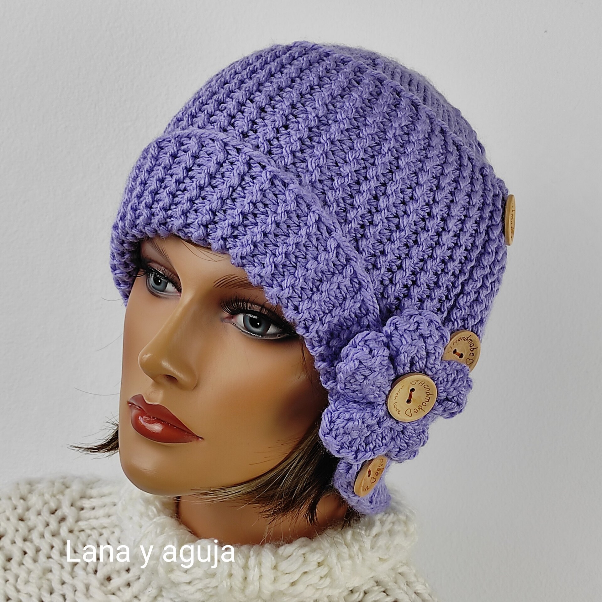 Gorro largo de lana estilo slouchy, VARIOS COLORES, gorro de lana . - 8